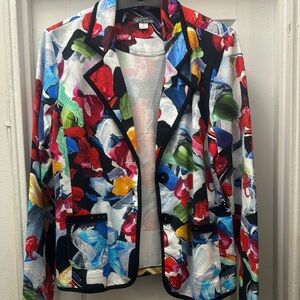 Colorful Abstract Women's Blazer Size XL
